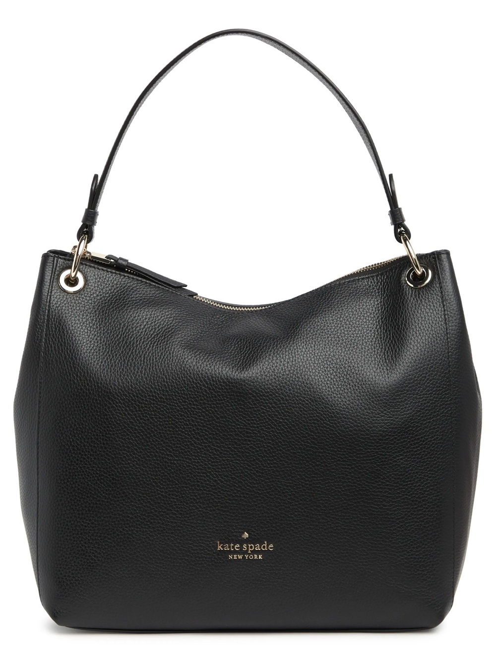 kate spade Kat Black Pebble Leather Shoulder Bag